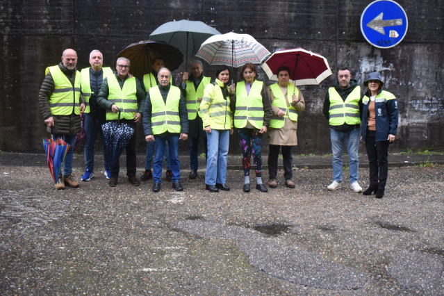 Nidia Arévalo este viernes inspeccionando las vías estatales.