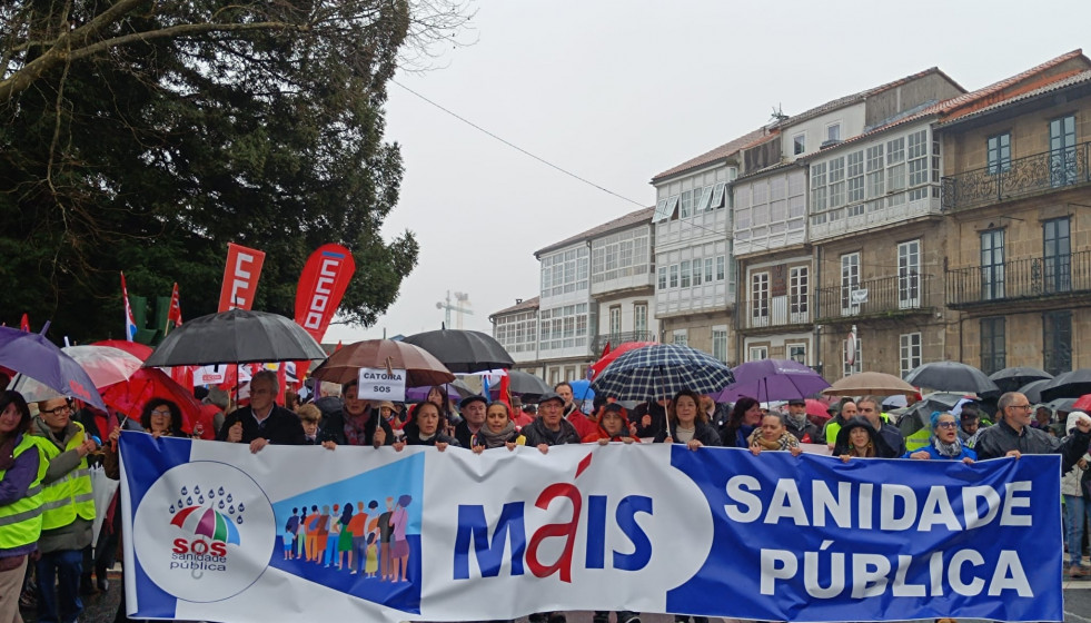 Manifestación en defensa de la sanidad pública, a 1 de febrero de 2026.