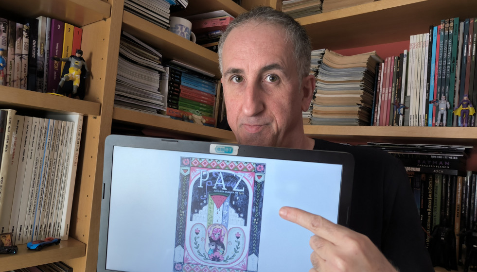 El guionista de cómic David Braña coordina desde Vigo (Pontevedra) la producción de PAZ. Antología Solidaria por Gaza, un libro que señala que 