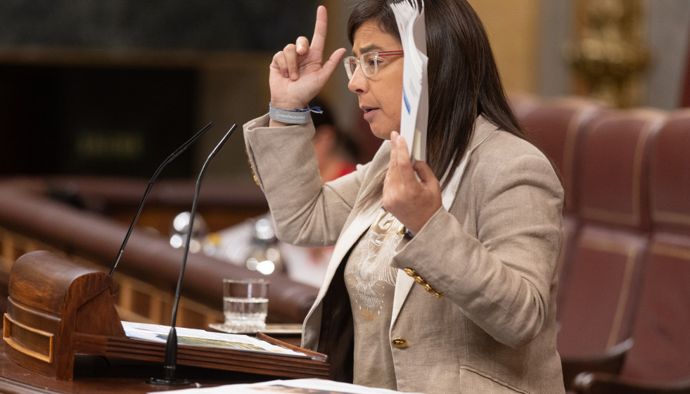 Archivo - La diputada del PP Ana Belén Vázquez interviene durante una sesión plenaria en el Congreso de los Diputados, a 17 de septiembre de 2025, en Madrid (España).