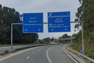 La AG 57 a su paso por Gondomar en una imagen de Google Street View