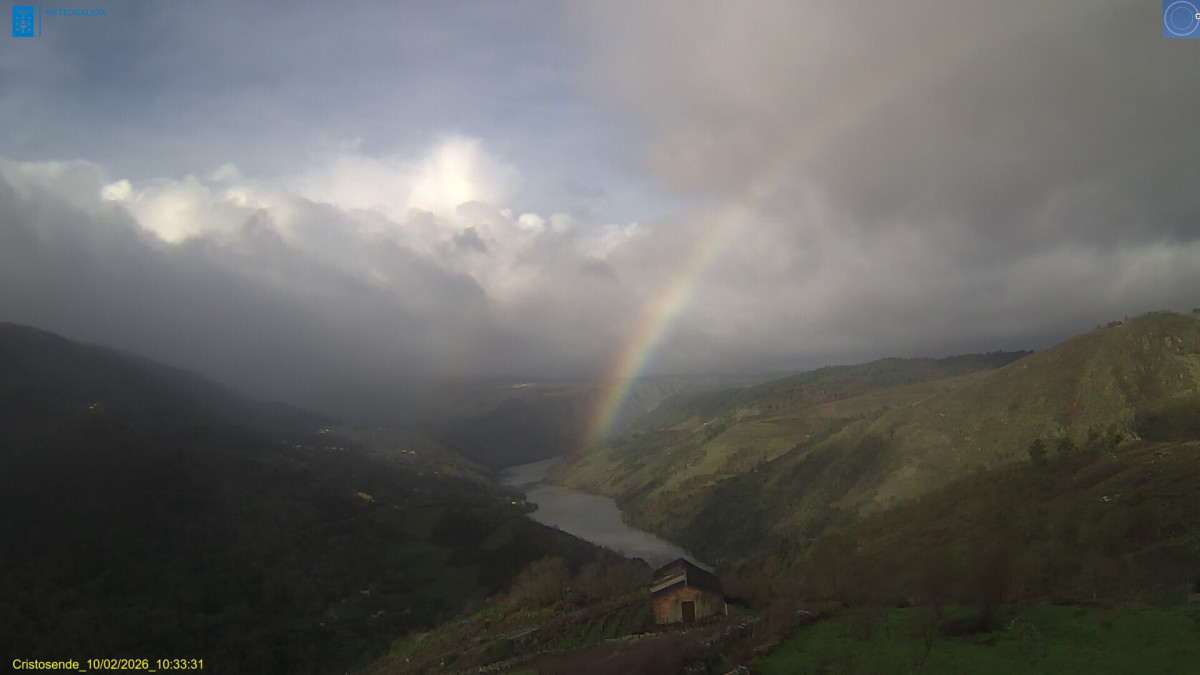 Arcoires en Cristosende este miu00e9rcoles en una imagen de Meteogalicia