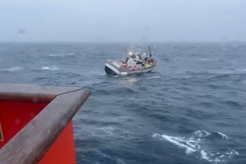 Buque Itoiz a la deriva en la costa de Cabo Ortegal.