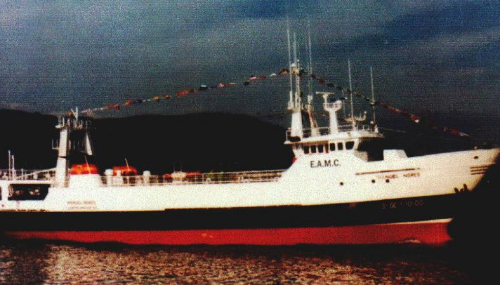 El arrastrero Manuel Nores en una foto del Ministerio de Pesca