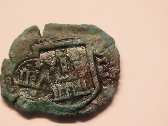 Maravedí hallado en la isla de Ons.