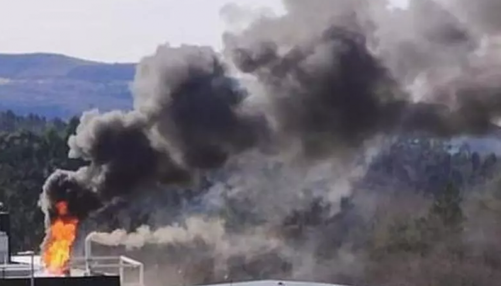 Incendio en Forcarei en una imagen cedida a Faro