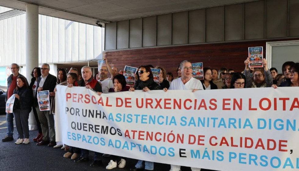 Una de las recientes protestas de los celadores (1)