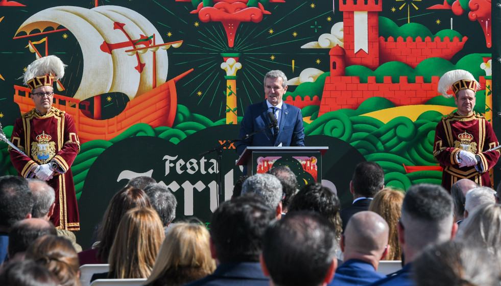El presidente de la Xunta, Alfonso Rueda, en Baiona