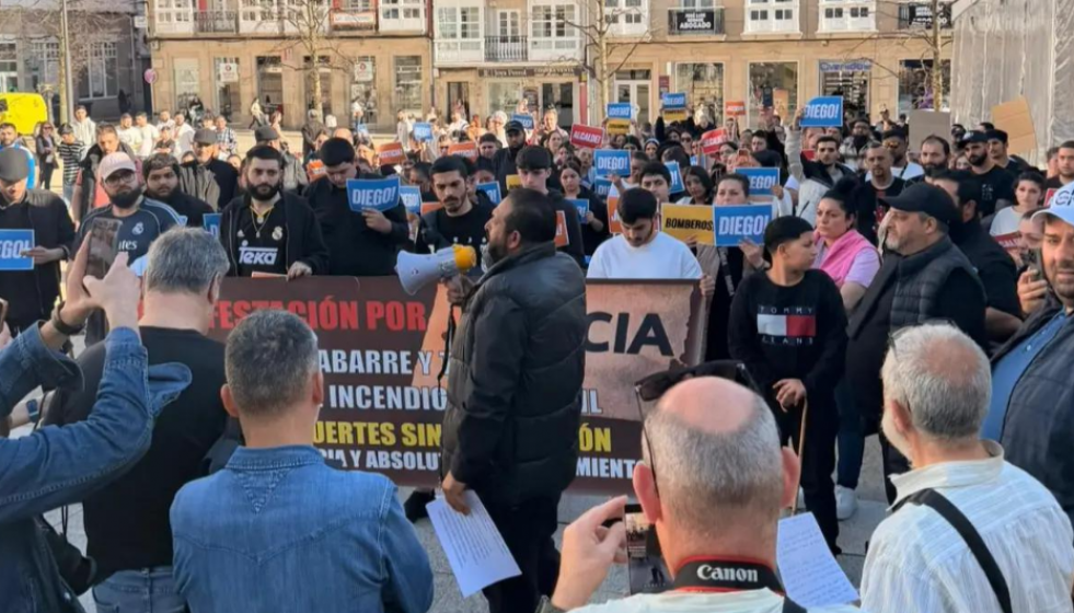 Cocentración en Ferrol por la muerte de un joven en un incendio