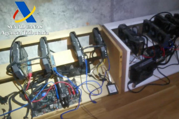 Minería de criptomonedas en un inmueble vinculado a Braulio Vázquez en una imagen de la Agencia Tributaria