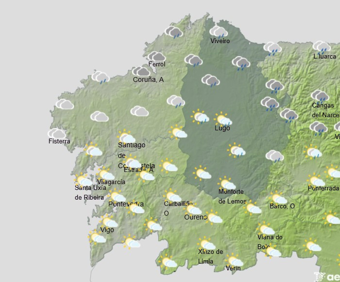 Prediciu00f3n de AEMET para el su00e1bado 28 por la mau00f1ana