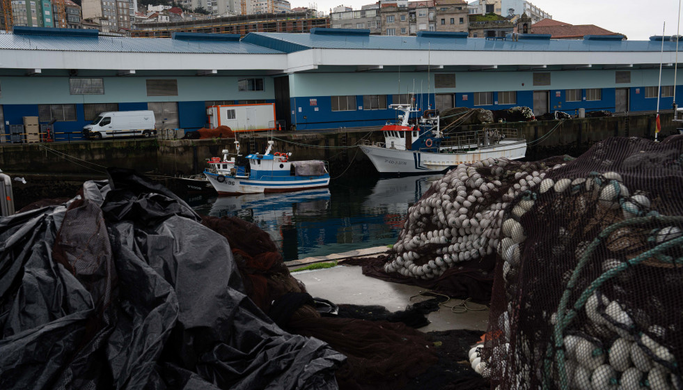 Puerto de Vigo durante el paro de la flota pesquera de bajura, a 19 de enero de 2026, en Vigo, Pontevedra, Galicia (España). La flota de pesca de bajura comienza un paro indefinido para protestar con