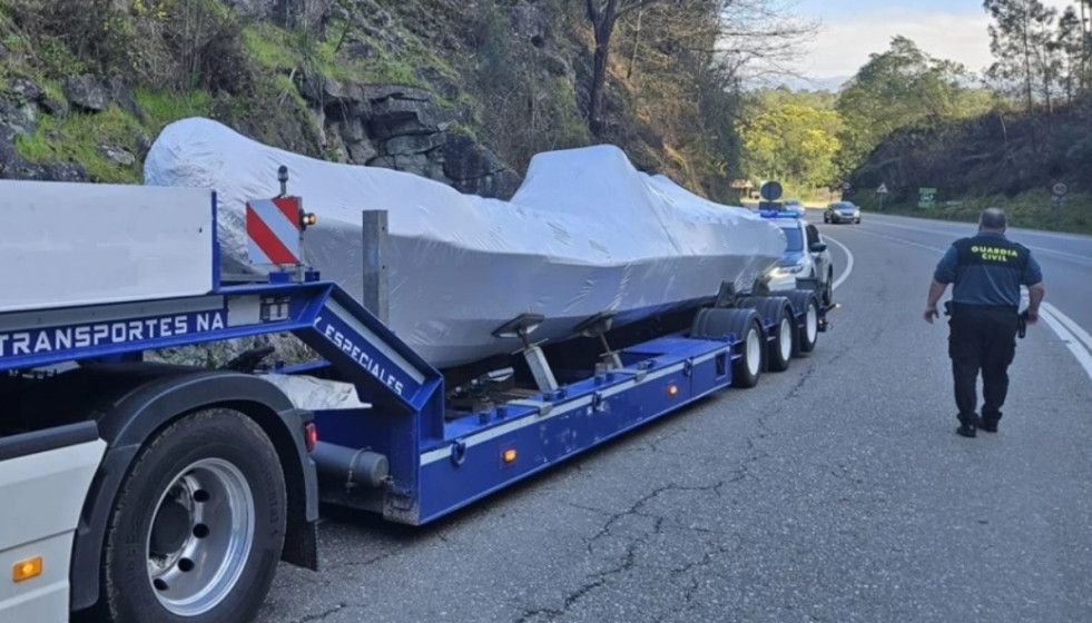 Narcolancha interceptada en Salvaterra