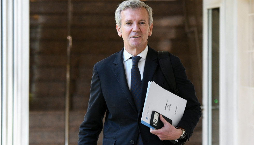 El presidente de la Xunta, Alfonso Rueda, tras la reunión del Consello de la Xunta