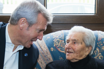 Rueda durante la visita a un asilo en una imagen de archivo