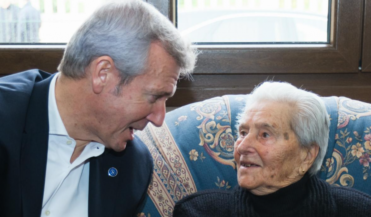Rueda durante la visita a un asilo en una imagen de archivo