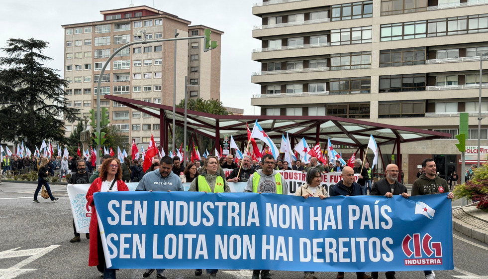 Imagen de la manifestación de esta mañana.