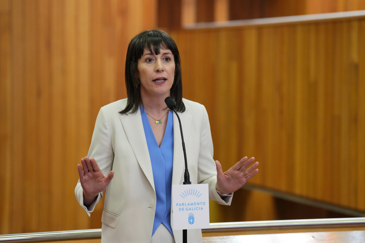 La portavoz del BNG, Ana Pontón, durante el Debate sobre el Estado de la Autonomía, a 8 de abril de 2026, en Santiago de Compostela, A Coruña, Galicia (España). El Gobierno  gallego se enfrenta al