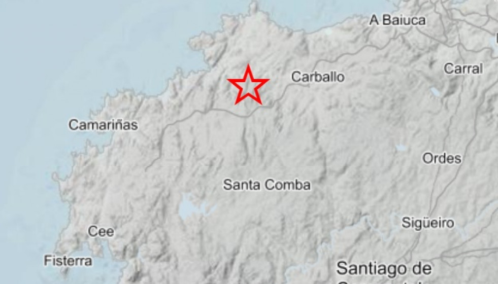 Seísmo de magnitud 2.6 registrado en Ponteceso (A Coruña), a 26 de abril de 2026.