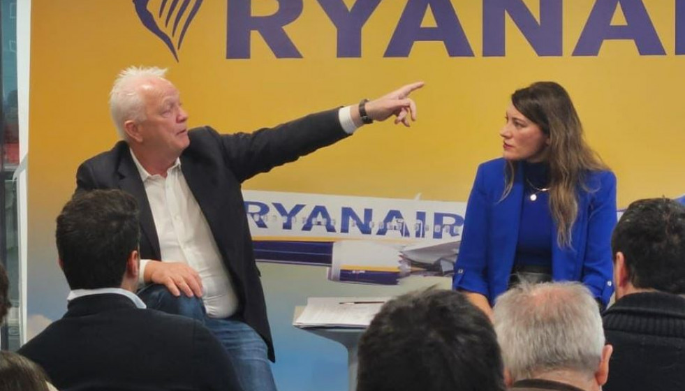 El dueño de Ryanair en rueda de prensa
