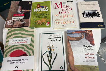 Compras de libros de la alcaldesa de Santiago, Goretti Sanmartín, en la feria del libro