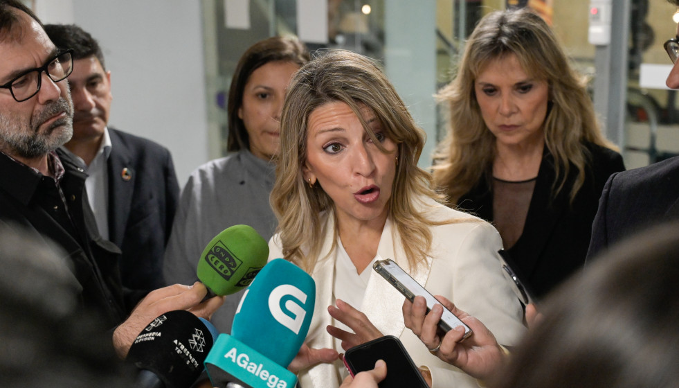 La vicepresidenta segunda del Gobierno y ministra de Trabajo y Economía Social, Yolanda Díaz, participa en un encuentro para dialogar con cooperativas gallegas, a 30 de abril de 2026, en A Coruña,