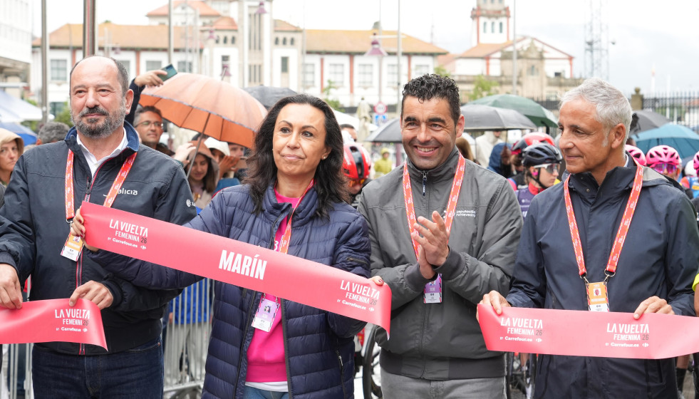 Corte de la salida de La Vuelta Femenina
