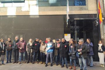 Concentración de personal de Inspección de Trabajo y Seguridad Social ante la sede del organismo ubicada en A Coruña