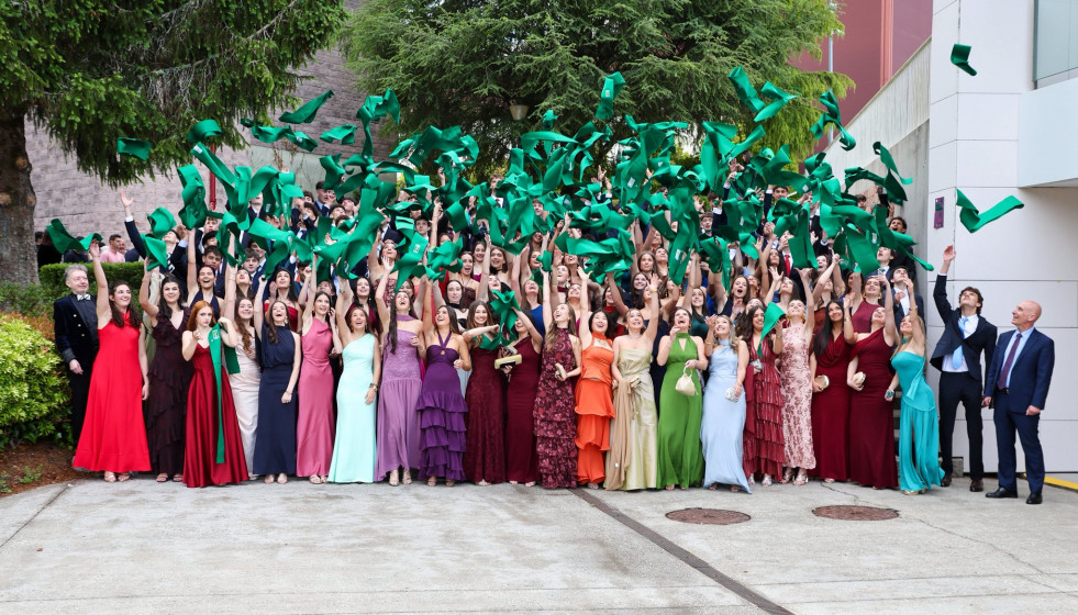Graduación en el Colegio Peleteiro en na imagen de su Facebook