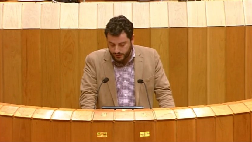 Emilio Vu00e1zquez Blanco en el Parlamento de Galicia