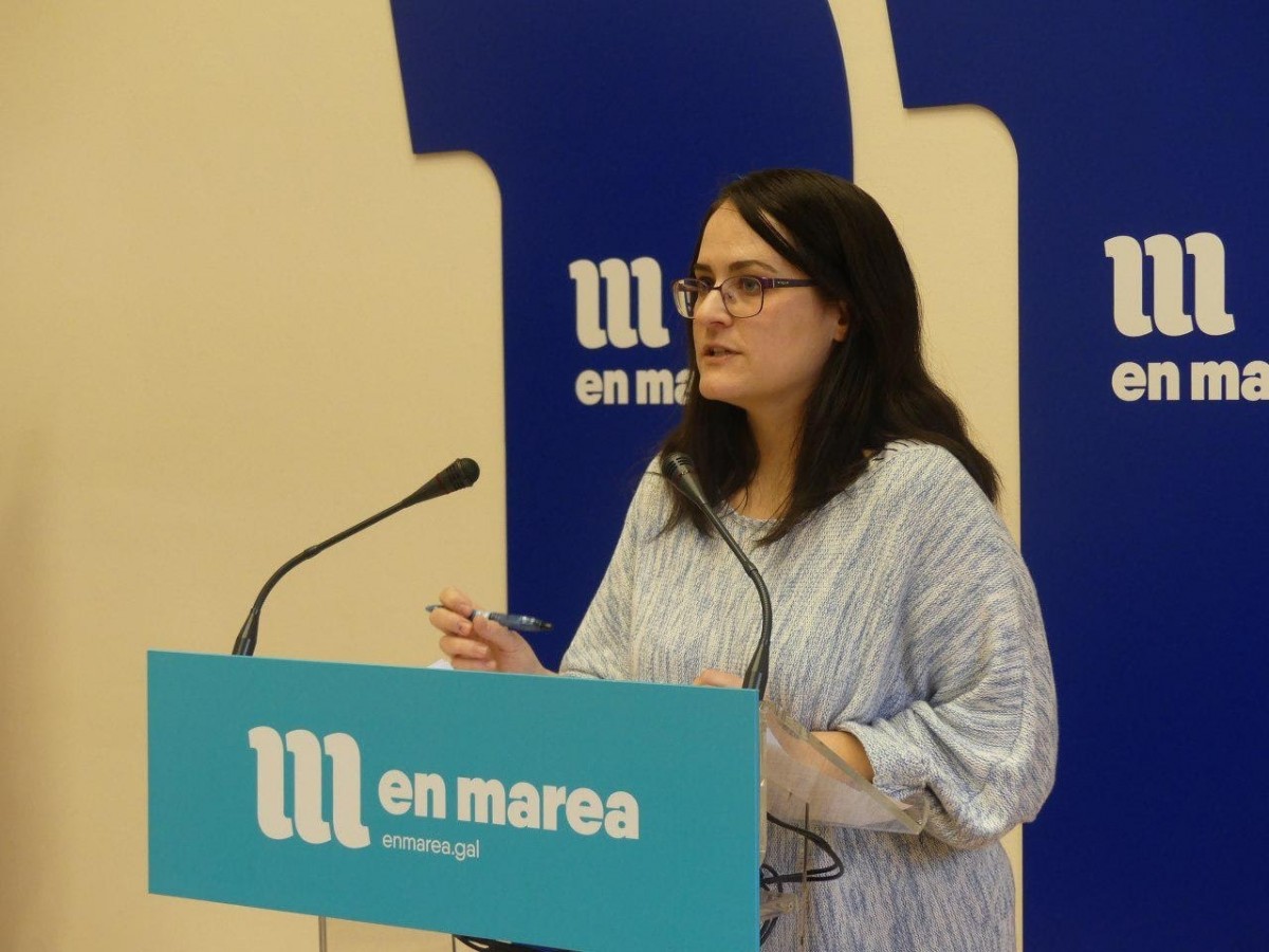 Paula Vázquez Verao, deputada de En Marea, en rolda de prensa