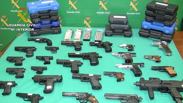 Armas intervidas na Operación Benjamín