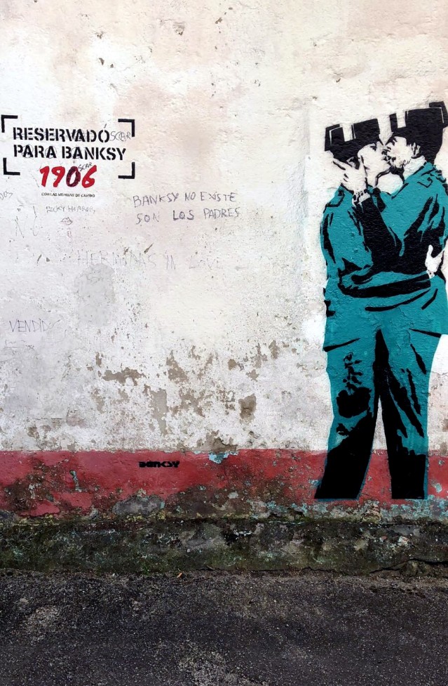 Aparece no barrio ferrolán de Canido unha obra asinada como Banksy