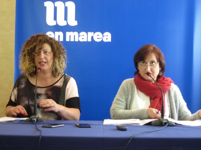Ana Seijas e Vitoria Esteban, portavoces da coordinadora de En Marea