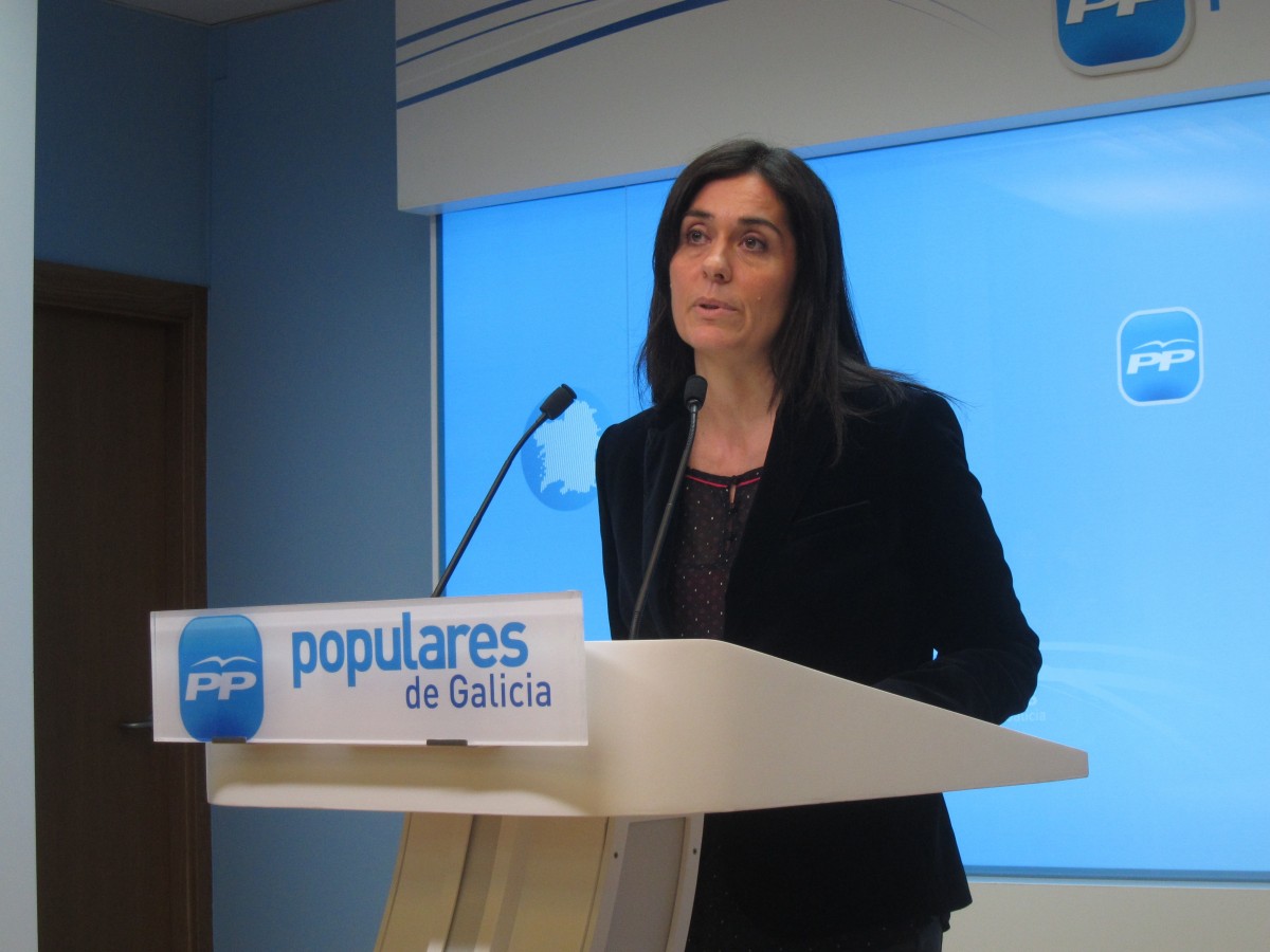 A portavoz do PPdeG, Paula Prado, en rolda de prensa