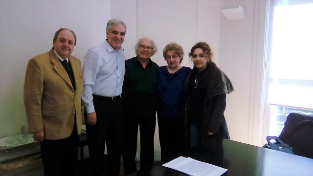 Reunión de Pérez Esquivel co embaixador de España en Arxentina, Sandomingo.
