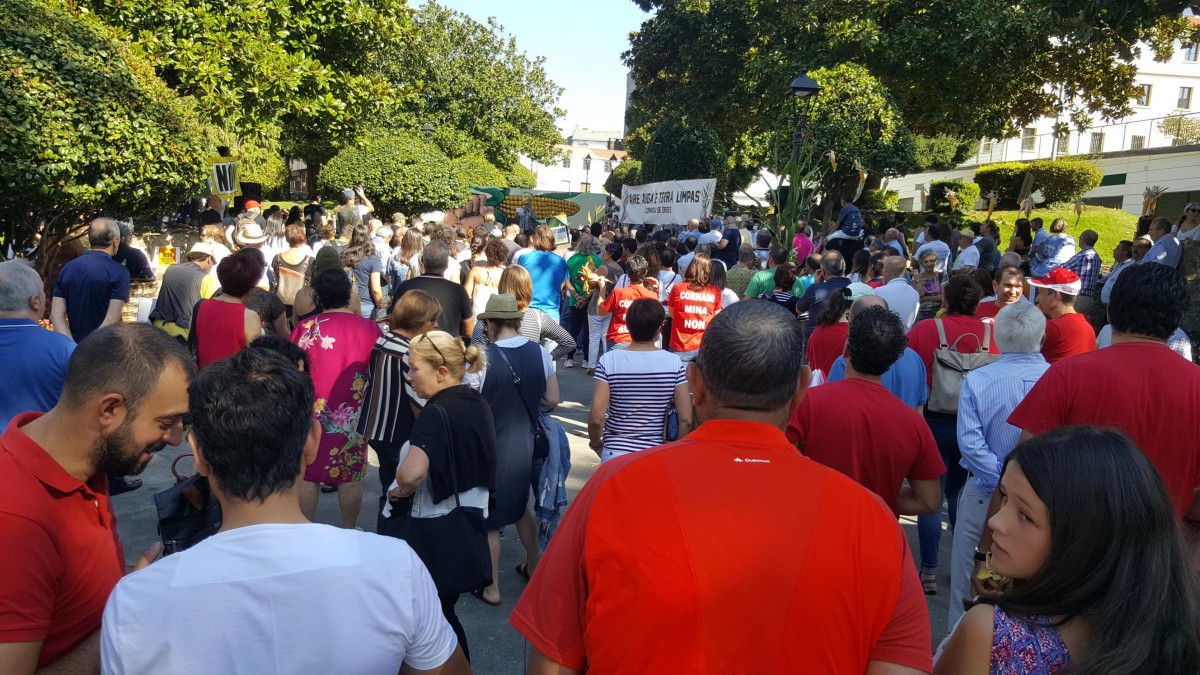 Manifestación en defensa da comarca de Ordes.