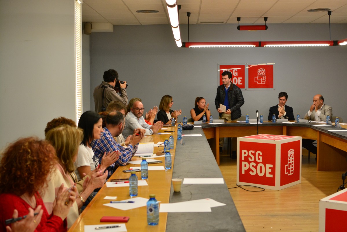 O líder do PSdeG, Gonzalo Caballero, na Executiva nacional