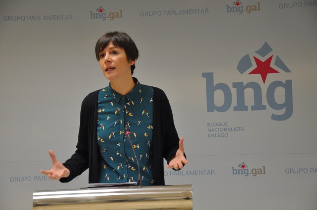 A líder do BNG, Ana Pontón, en rolda de prensa