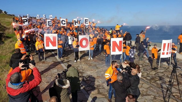 Protesta de traballadores de Alcoa este sábado na Coruña
