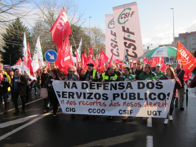 Manifestación persoal laboral de la Xunta en Santiago