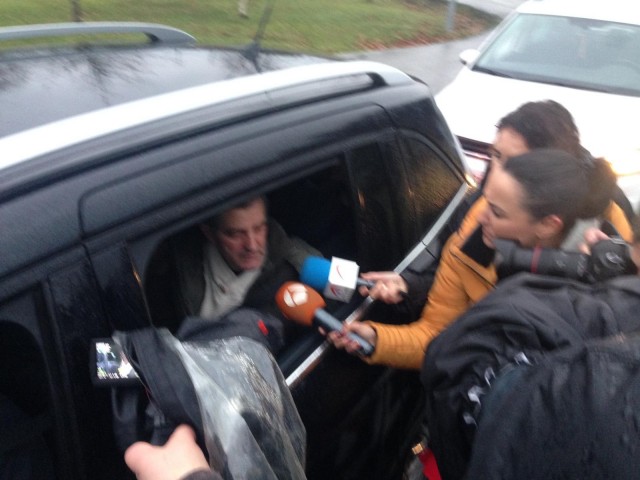 Miguel Rosendo á saída da prisión.