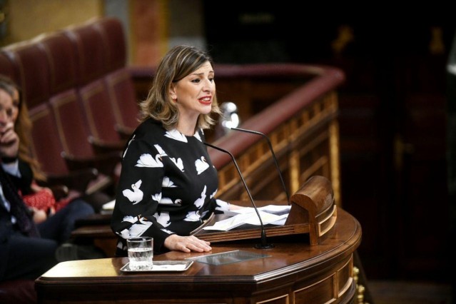 Yolanda Díaz, deputada de En Marea, no Congreso