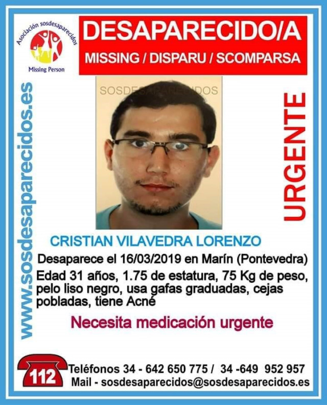 Buscan a un mozo de 21 anos desaparecido en Marín (Pontevedra) desde o pasado
