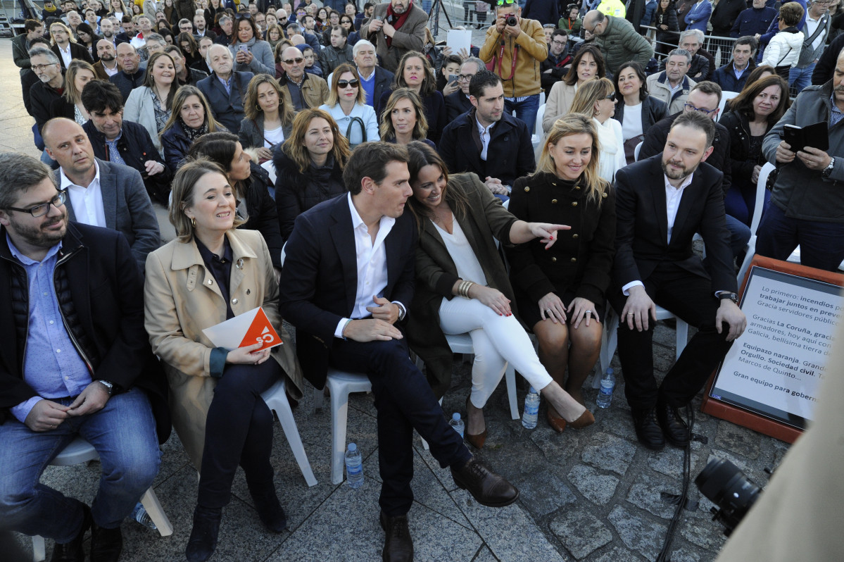 O presidente de Cidadáns, Albert Rivera, visita A Coruña