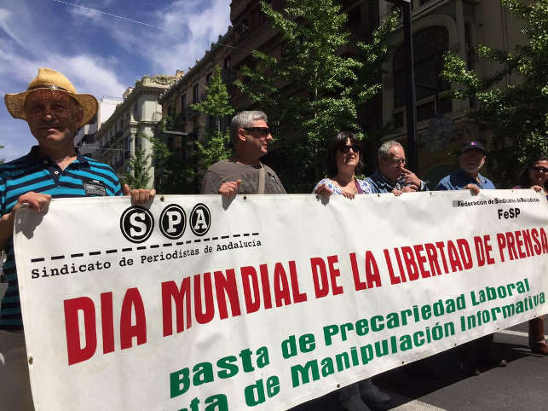 Manifestacion sindicato de xornalistas de andalucia