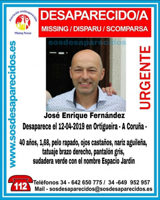 Buscan a un veciño de Ortigueira (A Coruña), de 40 anos, desaparecido desde este venres