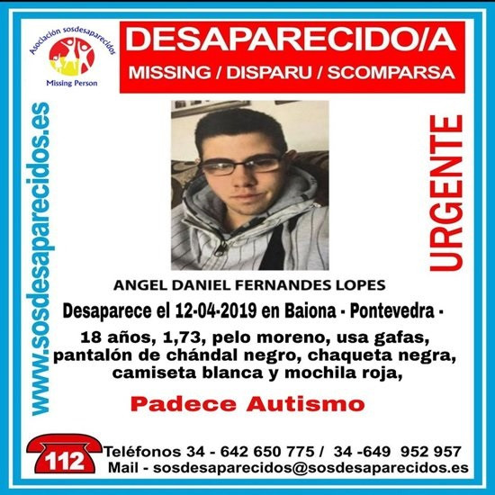 A Garda Civil mantén activo o dispositivo de procura do mozo de 18 anos desaparecido en Baiona (Pontevedra)