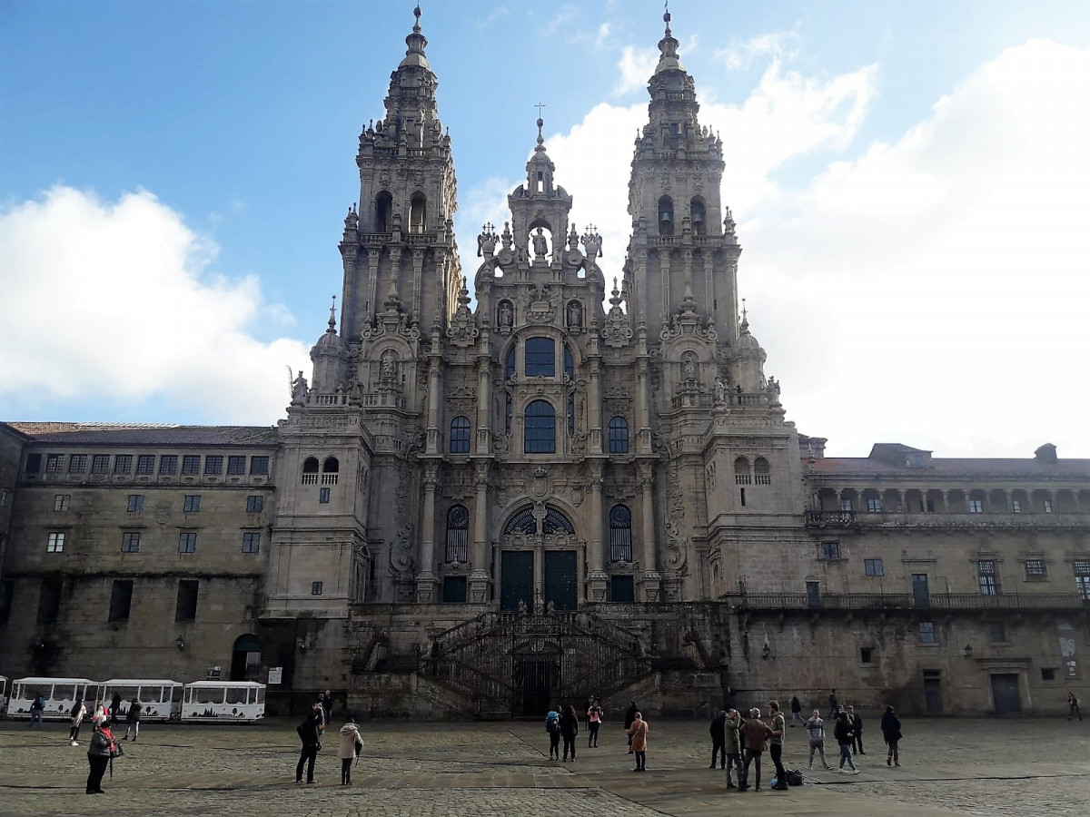 Catedral de Santiago de Compostela, façana da plaça de l'Obradoiro