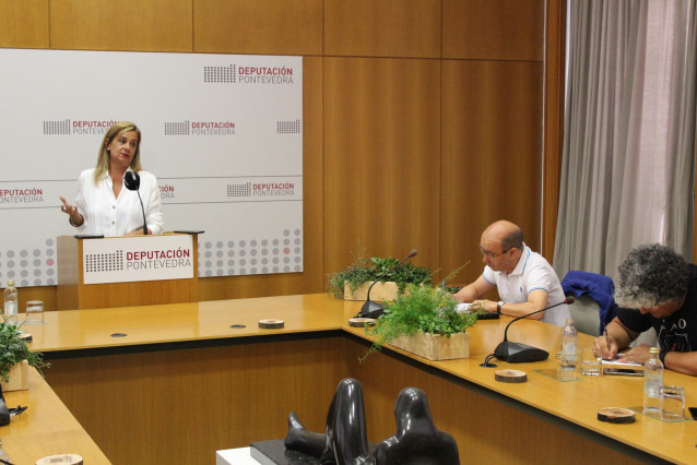 Rolda de prensa da presidenta da Deputación de Pontevedra, Carmela Silva.